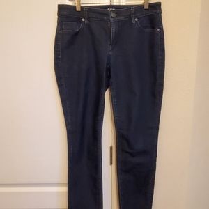 Loft - dark denim curvy skinny jeans